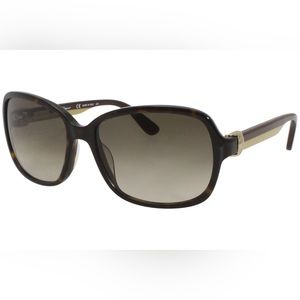 Salvatore Ferragamo brand new tortoise brown sunglasses with tan and brown arms